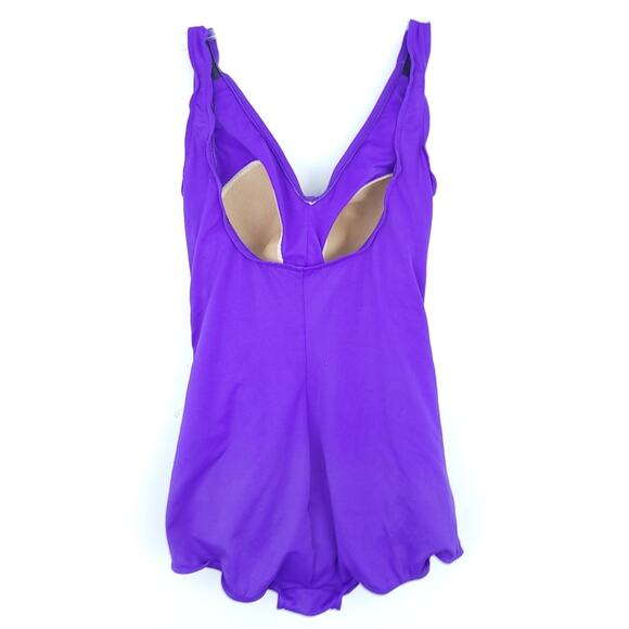 Sandcastle Swim Fit System 2 One Piece Swimsuit Size 14 Purple, Made USA, Modest - Picture 3 of 8